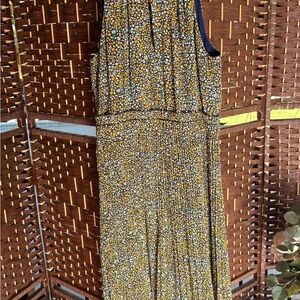 Michael Kors Yellow and Blue Floral Maxi Dress